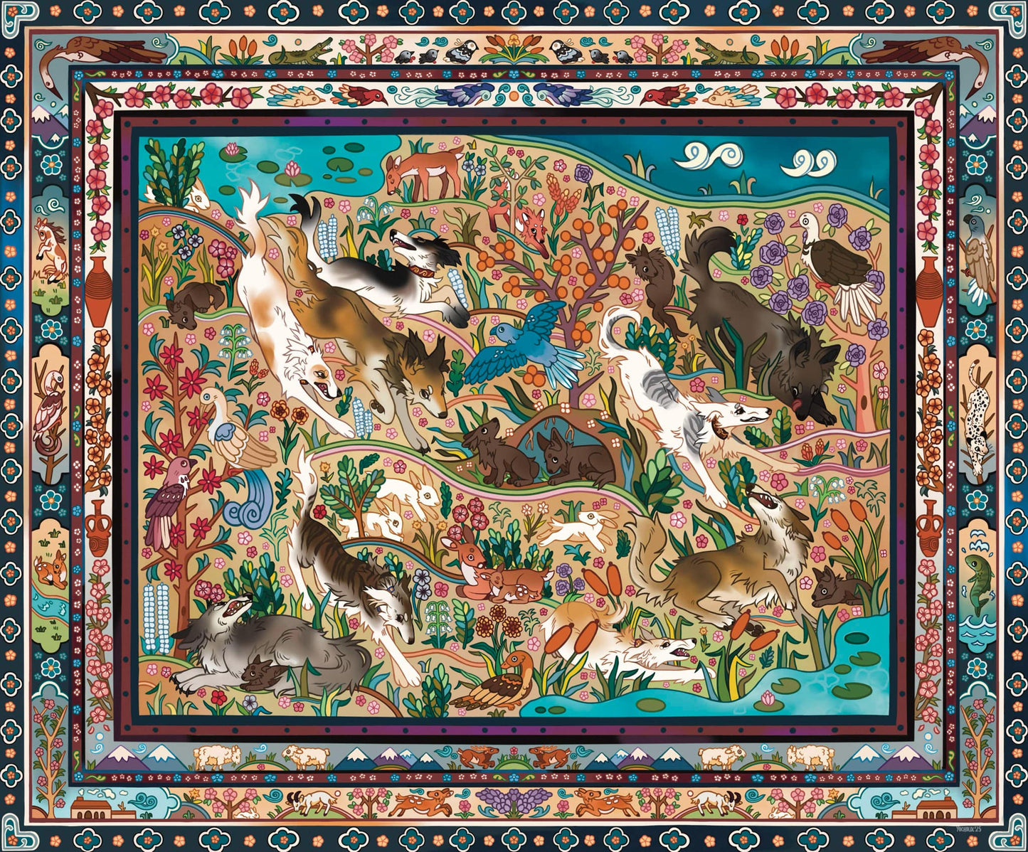 [PREORDER] Wolf Pack Tapestry / Blanket