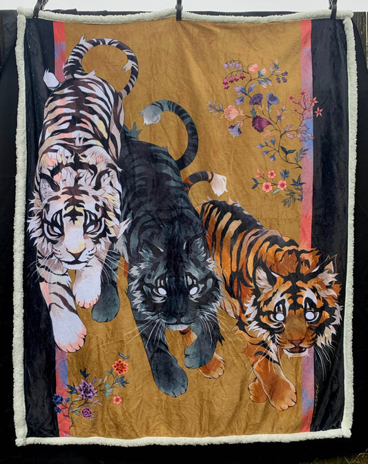 [PREORDER] Tiger Sherpa Blanket
